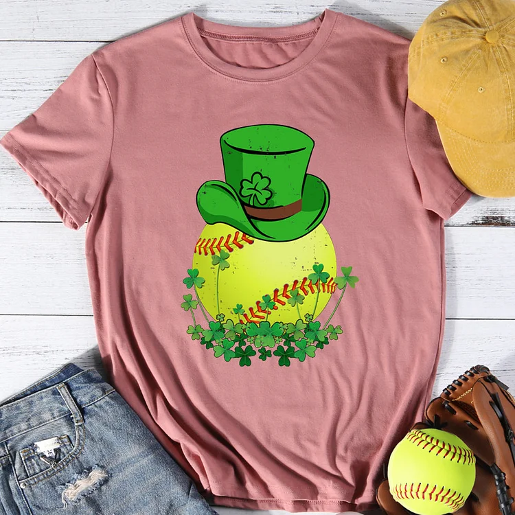 AL™ Softball Ball Shamrock T-shirt Tee -01268-Annaletters