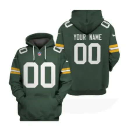 Men's Green Bay Packers Active Player Custom 2021 Green Pullover Hoodie A0KC