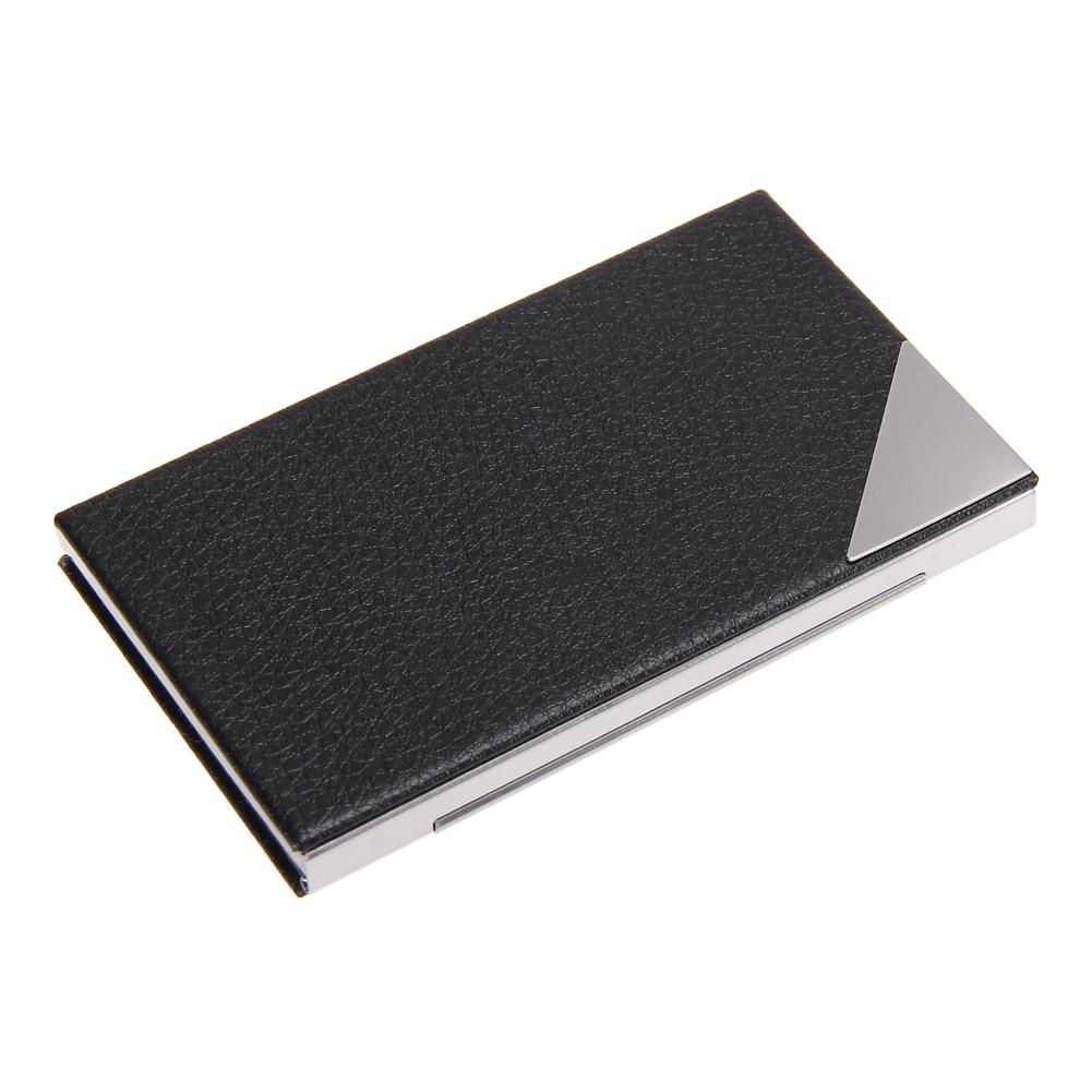 

Modern Stainless Steel Leather Pocket Business Name Credit ID Card Holder, 501 Original