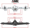 AMK Aluminum Rear Axles CNC Complete Axle Set for 1/10 RC Crawler Car Axial SCX10 II RGT 86100 Redcat GEN8 Element Enduro CC01 (Silver Rear Axle)