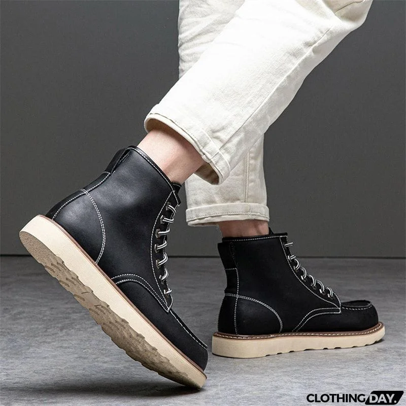 Men's Autumn Winter Vintage Plus Size Cargo Boots