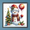 (40*40cm)Christmas Snowman Balloon - Full Round Drill Diamond Painting