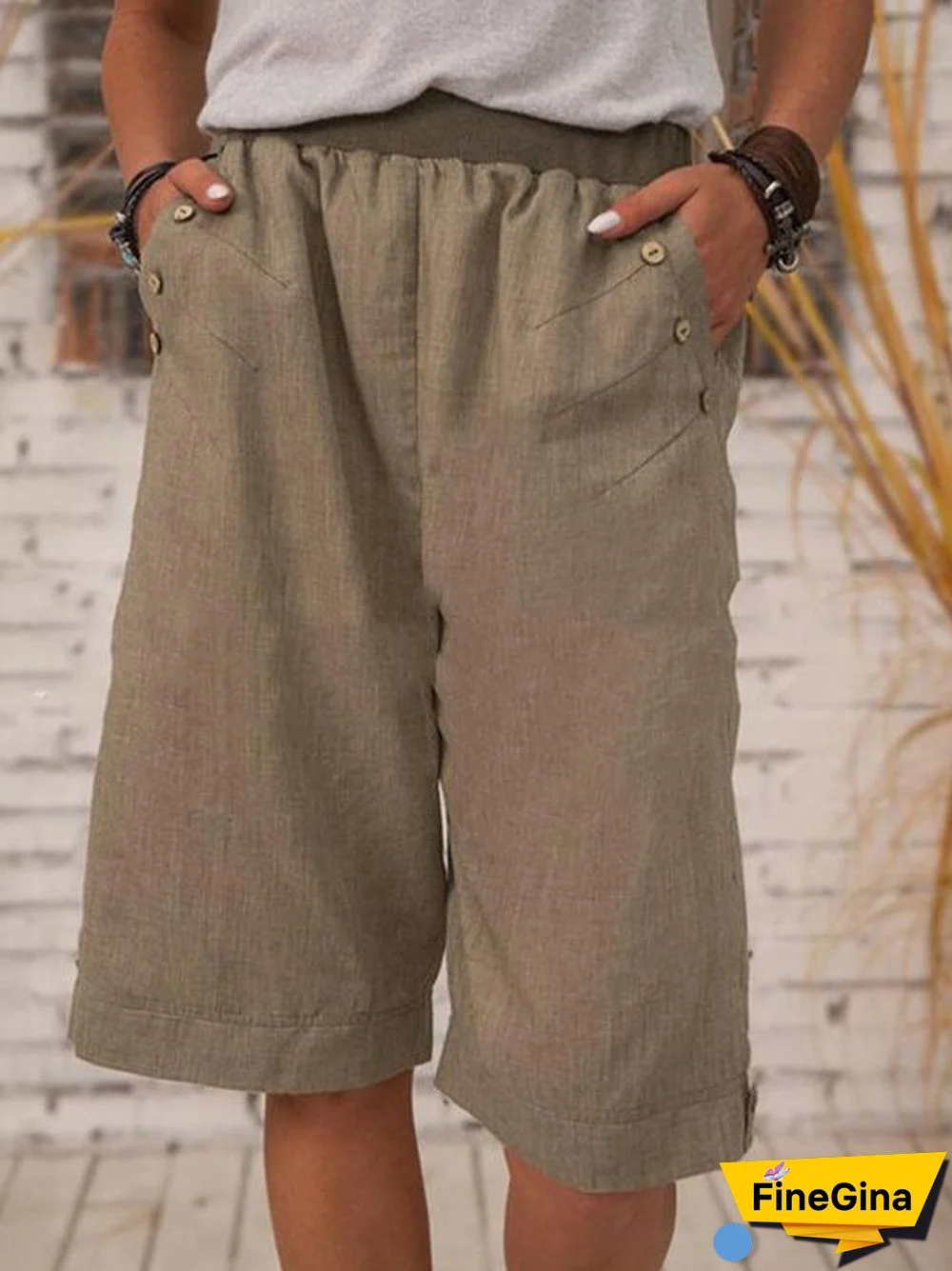 Daily Men Cotton&Linen Fifth Pants