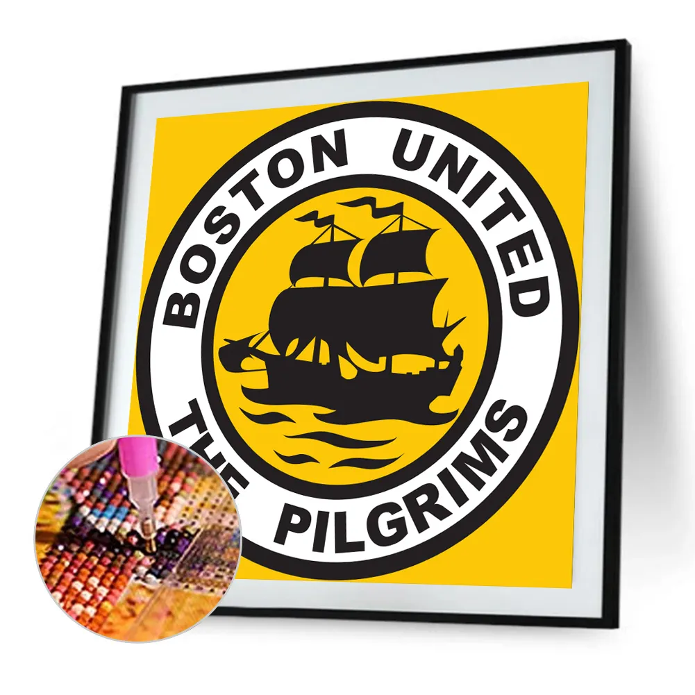 Full Round Diamond Painting 30*30cm - Boston United Fc Football Team