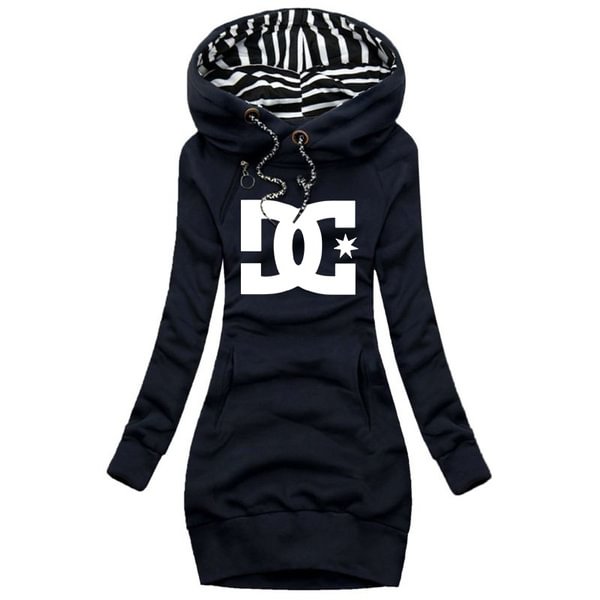 Women Fashion Hooded Sweater Dress Autumn and Winter Long Sleeve Hoodie Dress Slim Fit Pullovers Sweatshirt Dress - Shop Trendy Women's Fashion | TeeYours