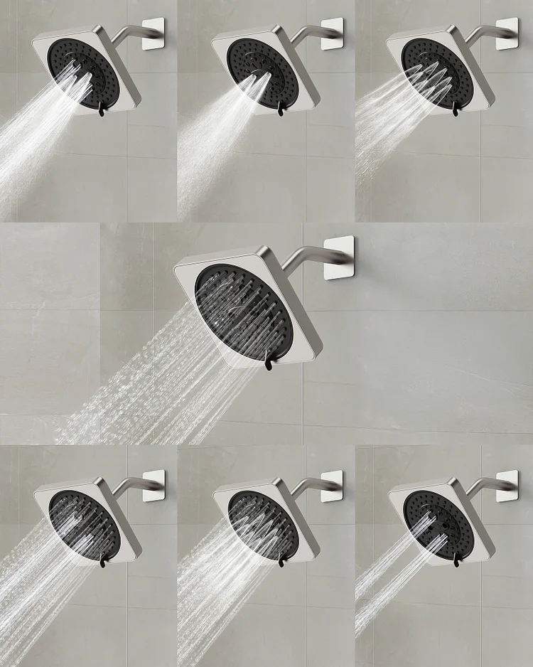 エヌエーシー　ナック　ESSENCE SHOWER premium EVERSTEIN Pressure Balance 7-Spray Shower System Brushed Nickel