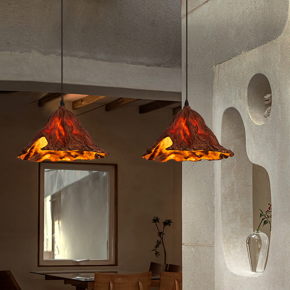 Art Decor Bar Lamp Lotus Leaf Pendant Lamp Volcano Pendant Light