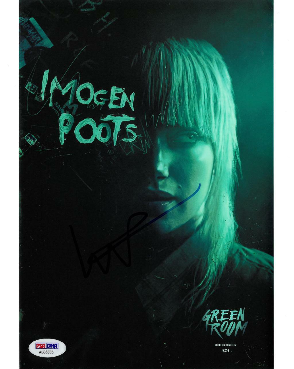 Imogen Poots Signed Green Room Authentic Autographed 8x10 Photo Poster painting PSA/DNA #AB35685