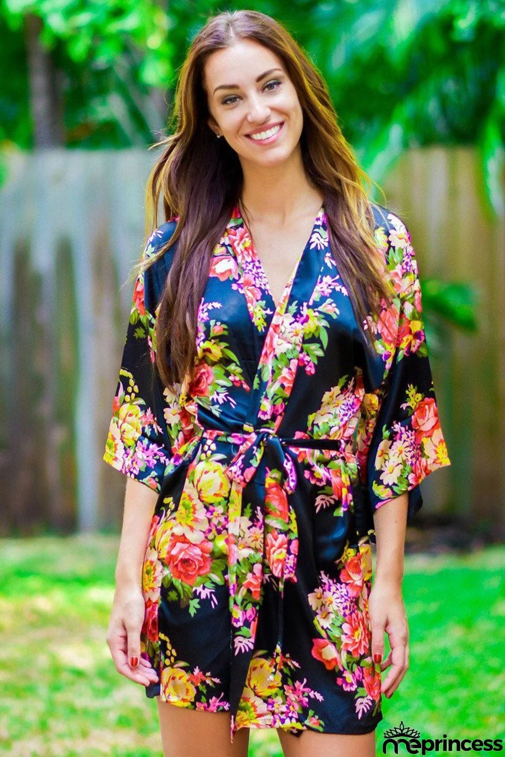 Floral Bundles Robe with Belt