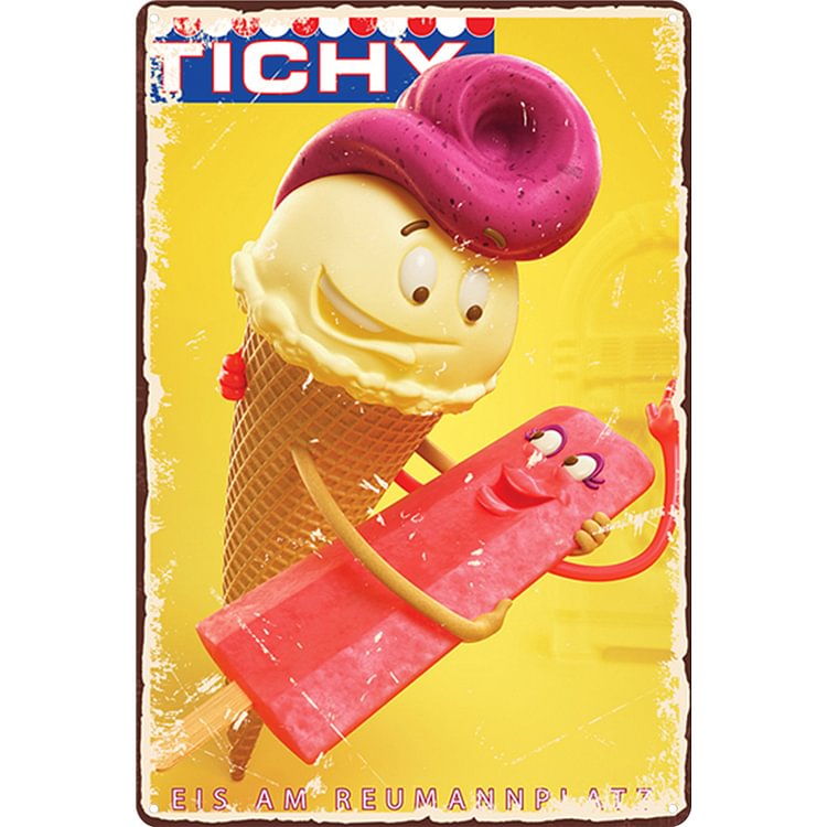 Ice Cream - Vintage Tin Signs/Wooden Signs - 8*12Inch/12*16Inch