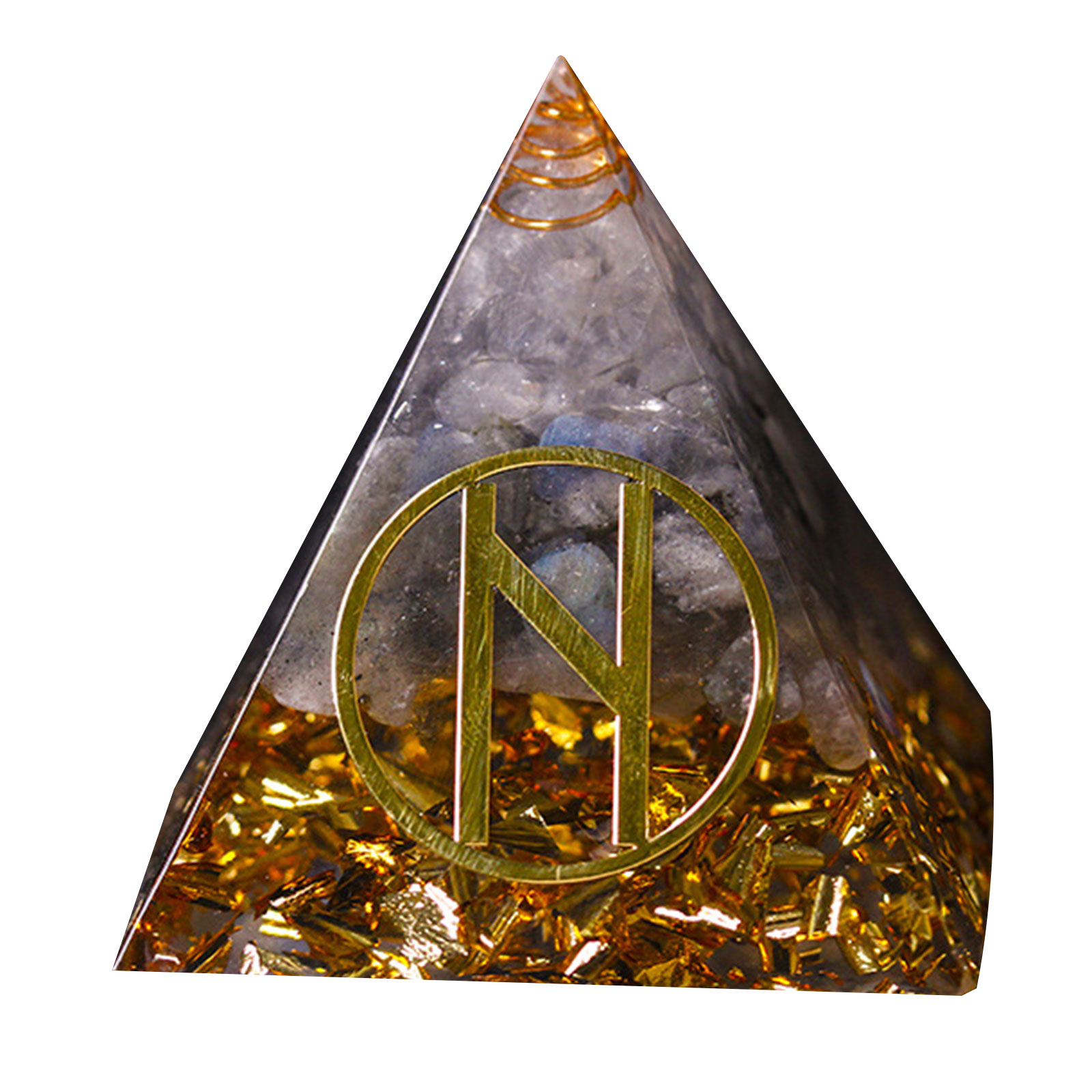 

6cm Natural Orgonite Pyramid Chakra - Hurricane, 501 Original