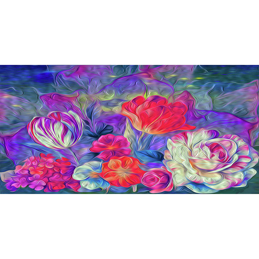 

85*45CM-Round Drill Diamond Painting-Chinese Rose, 501 Original
