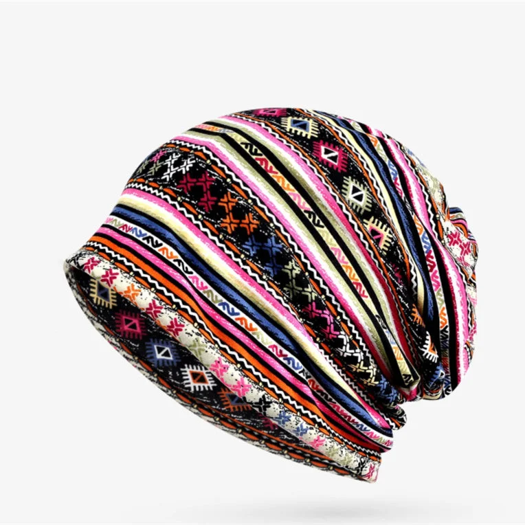 Women's Geometric Printed Casual Baotou Hat