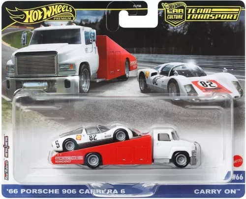 Dronehint Hot Wheels Premium 1:64 Team Transport - 66 Porsche 906 Carrera Carrera/Carry On Toy