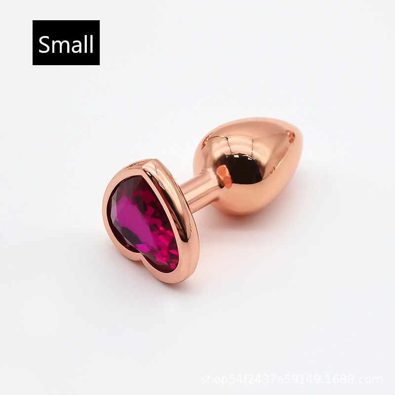 Heart-shaped Metal Butt Plug Anal Toys - Rose Toy
