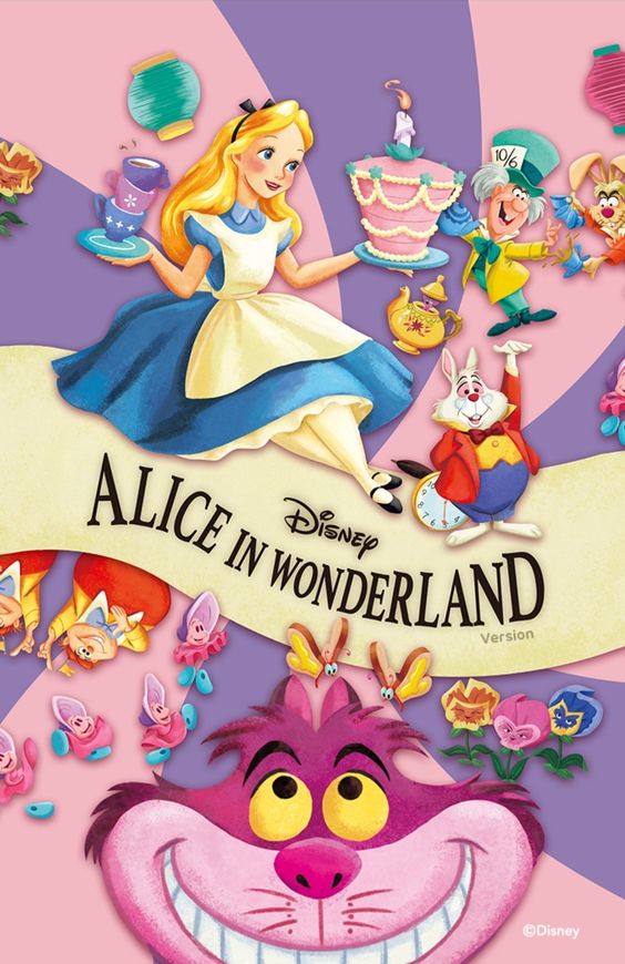 Disney Alice In Wonderland 30*50CM(Canvas) Full Round Drill Diamond Painting gbfke