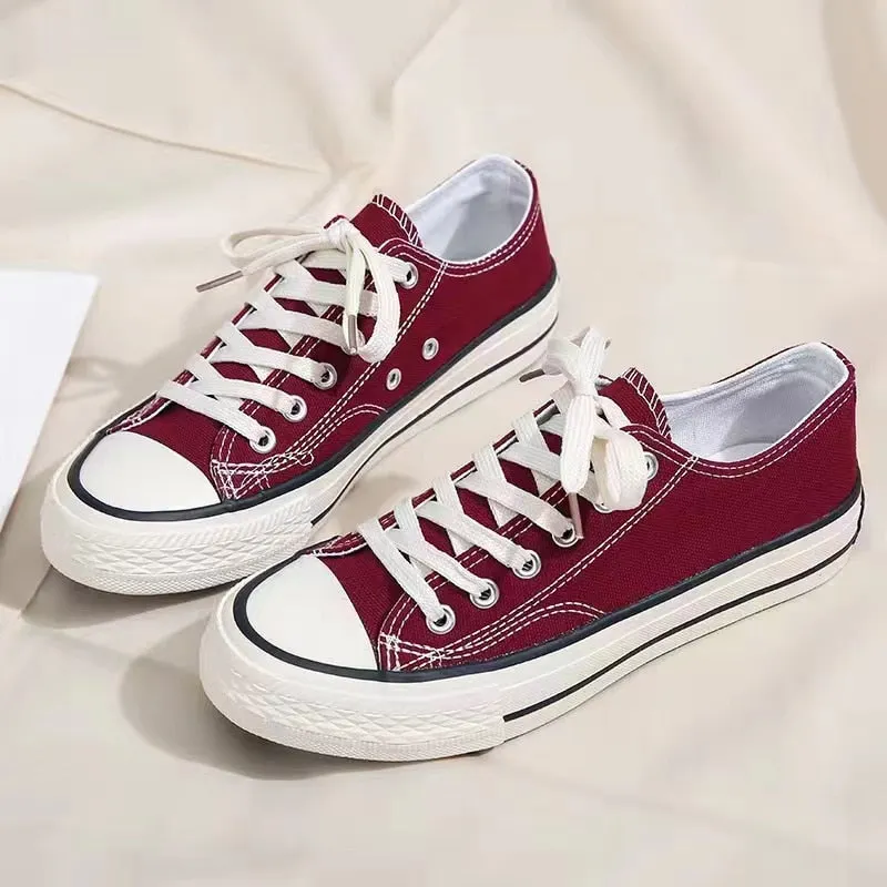 2022 New Korean Style Ulzzang Daisy Canvas Shoes for Women 45 White Black Yellow Green Purple Color sneakers women