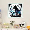 Black Cat Butterfly-11CT Stamped Cross Stitch 40*40cm