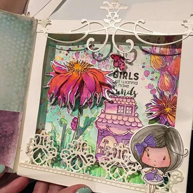 Nigikala Square Circle Oval Heart Frame Butterfly Border Cutting Dies for DIY Scrapbooking Valentine's Cards Crafts New 2023