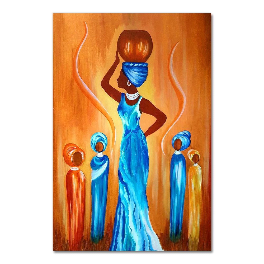 African Women Life Vintage Style Wall Art Canvas Painting Poster For Home Decor Posters And Prints Unframed Decorative Pictures