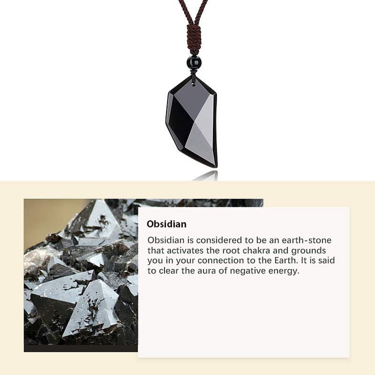 Obsidian Clear Quartz Heart Necklace
