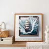 (40*40cm)Sailboat - Full Round Drill Diamond Painting