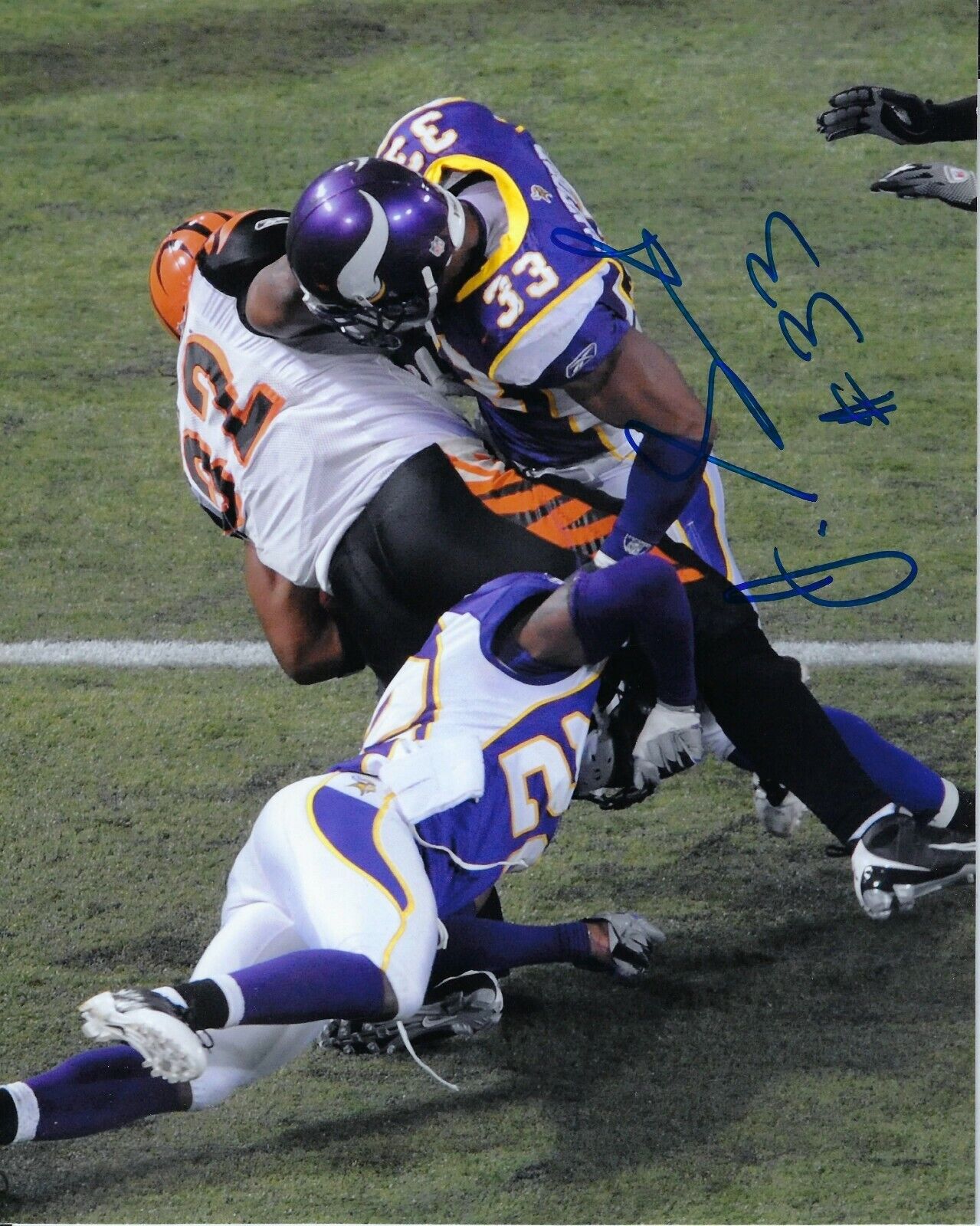 GFA Minnesota Vikings * JAMARCA SANFORD * Signed 8x10 Photo Poster painting COA