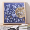 Love You Moon Back  | Crystal Rhinestone  | Full Round Diamond Painting Kits