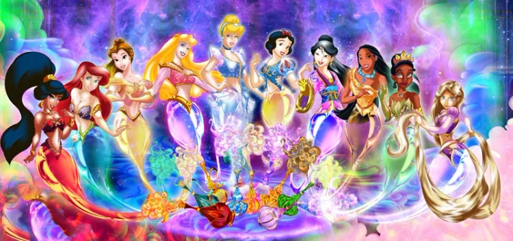 Disney Princess Collection - Full Round 80*40CM