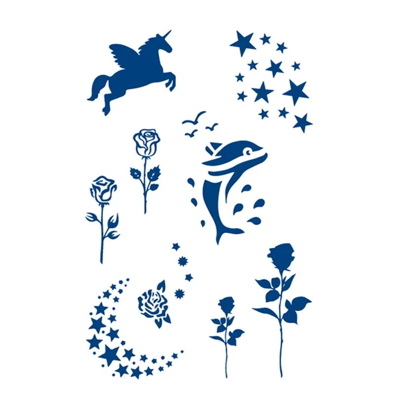 Semi-permanent Waterproof Temporary Tattoo Sexy flowers Body Art Tattoo Sticker Full Fake Tatoo Women Men