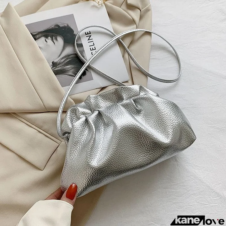 Metallic Pouch Clutch Bag