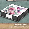 5D DIY PU Diamond Art Note Box with 160 Sheets Paper Memo Pad Holder (Flower)