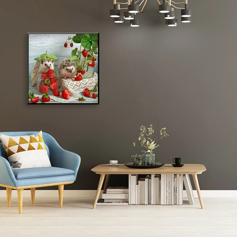 Diamond Painting - Full Round Drill - Hedgehog(30*30cm)