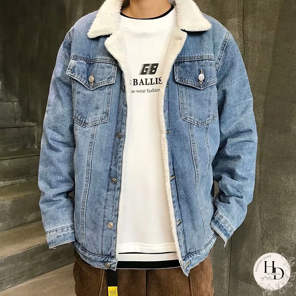 Lamb Wool Denim Cotton Jacket