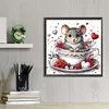 Rat in Coffee Cup - Crystal Rhinestone Diamond Painting