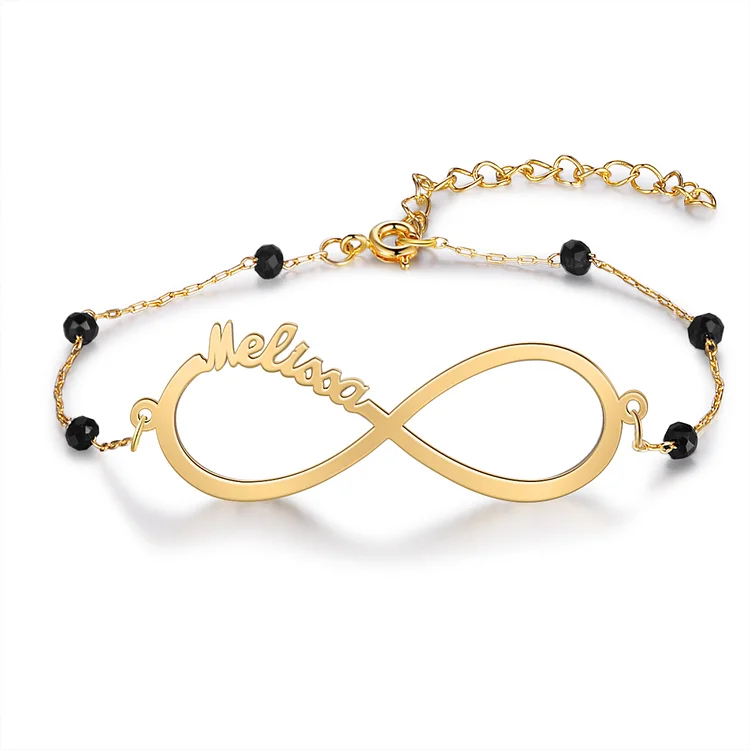 Personalized Infinity Bracelet Custom 1 Name Bracelet Gift For Women