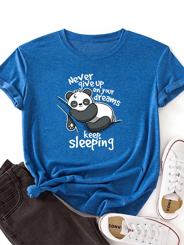 Bestdealfriday Sleeping Panda Women's T-Shirt