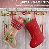 DIY Diamond Painting Christmas Stockings Hanging Ornaments Large Capacity Xmas Socks Pendant Wear Resist Candy Gift Storage Bags for Family Christmas Holiday Party Decoration (Christmas candles)
