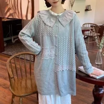 Chicfifth Sweater Women Winter Long Sleeve High Quality Autumn Vintage Top Knitted Cardigan