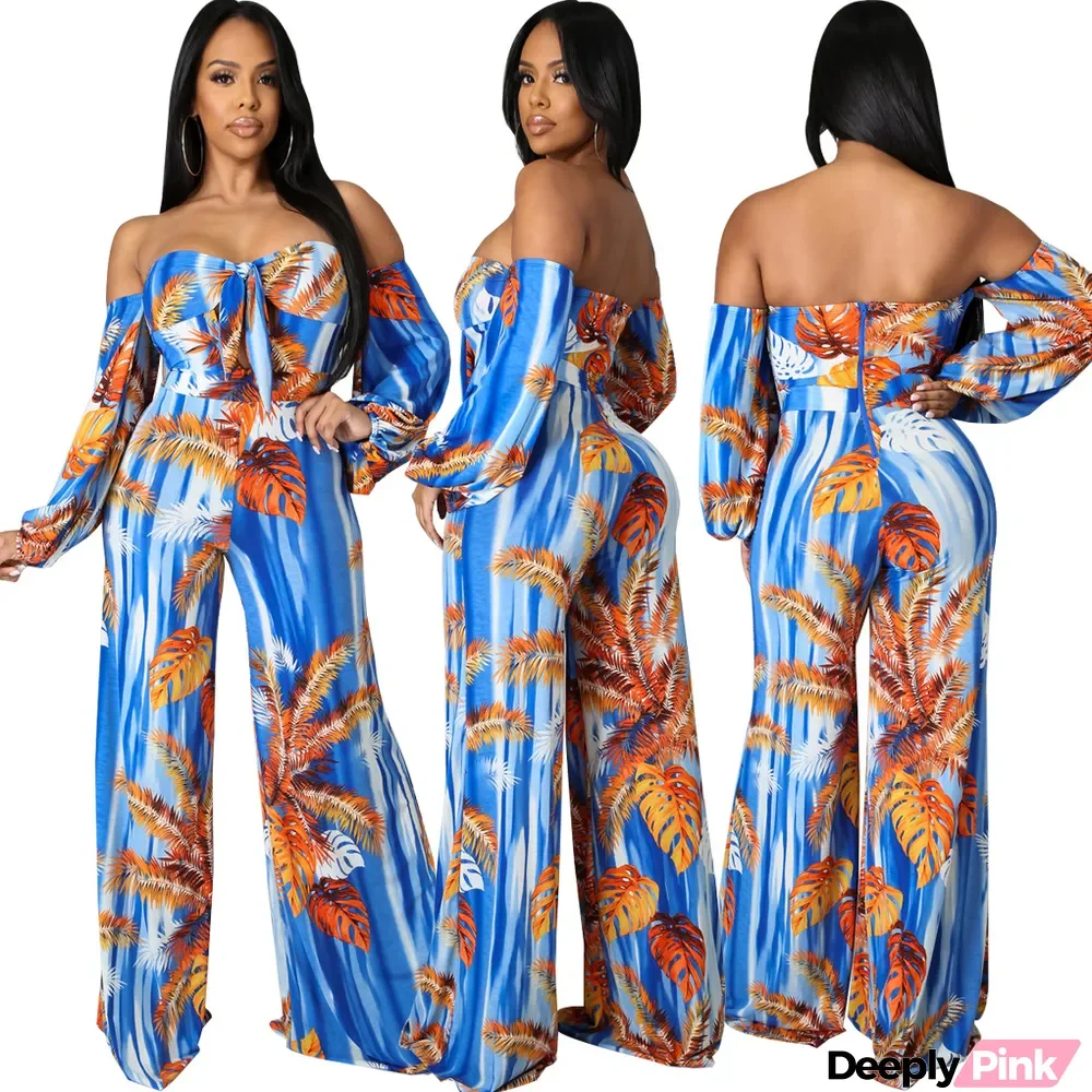 Sexy Tube Top Fashion Print Jumpsuit