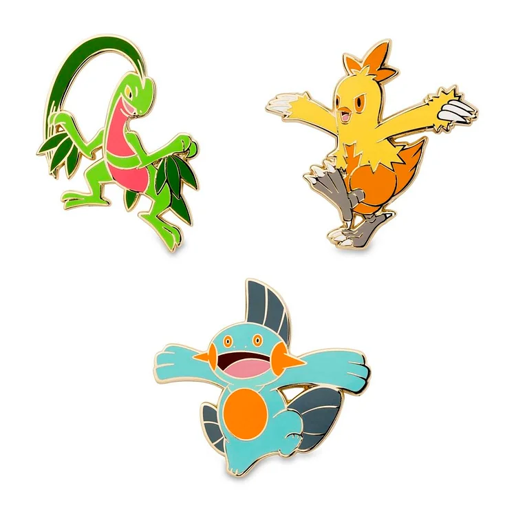 Grovyle Combusken Marshtomp Pokémon Pins