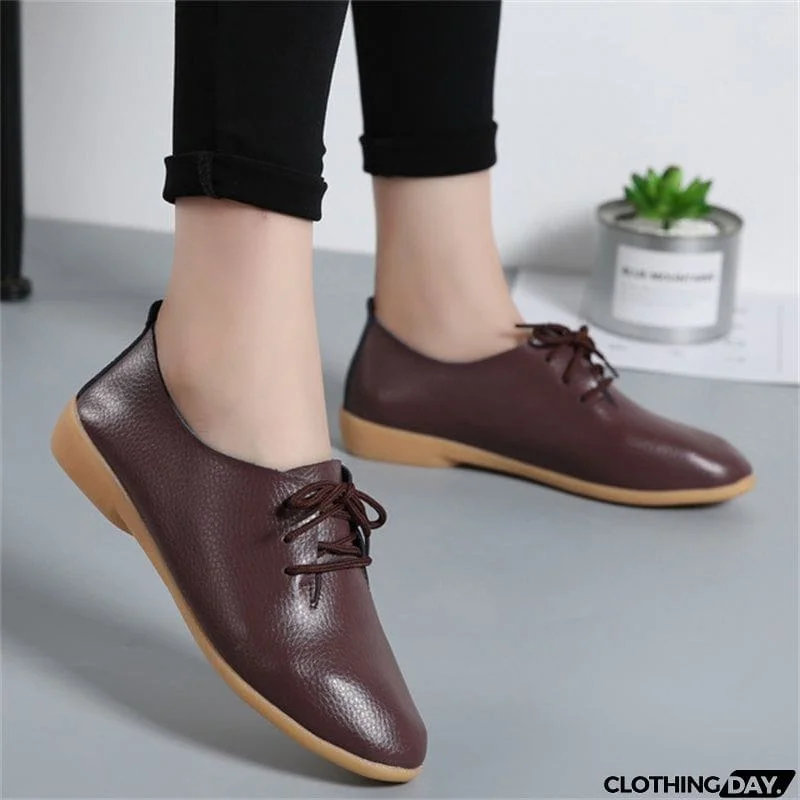 Solid Color Lightweight Round Toe Loafers