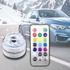 Wireless Adhesive Auto Atmosphere Lamp RGB Remote Control Decoration (4Pcs)
