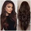 Fashion Big Wave Human Hair Wigs | Long Curly Wavy Full Hair Wigs