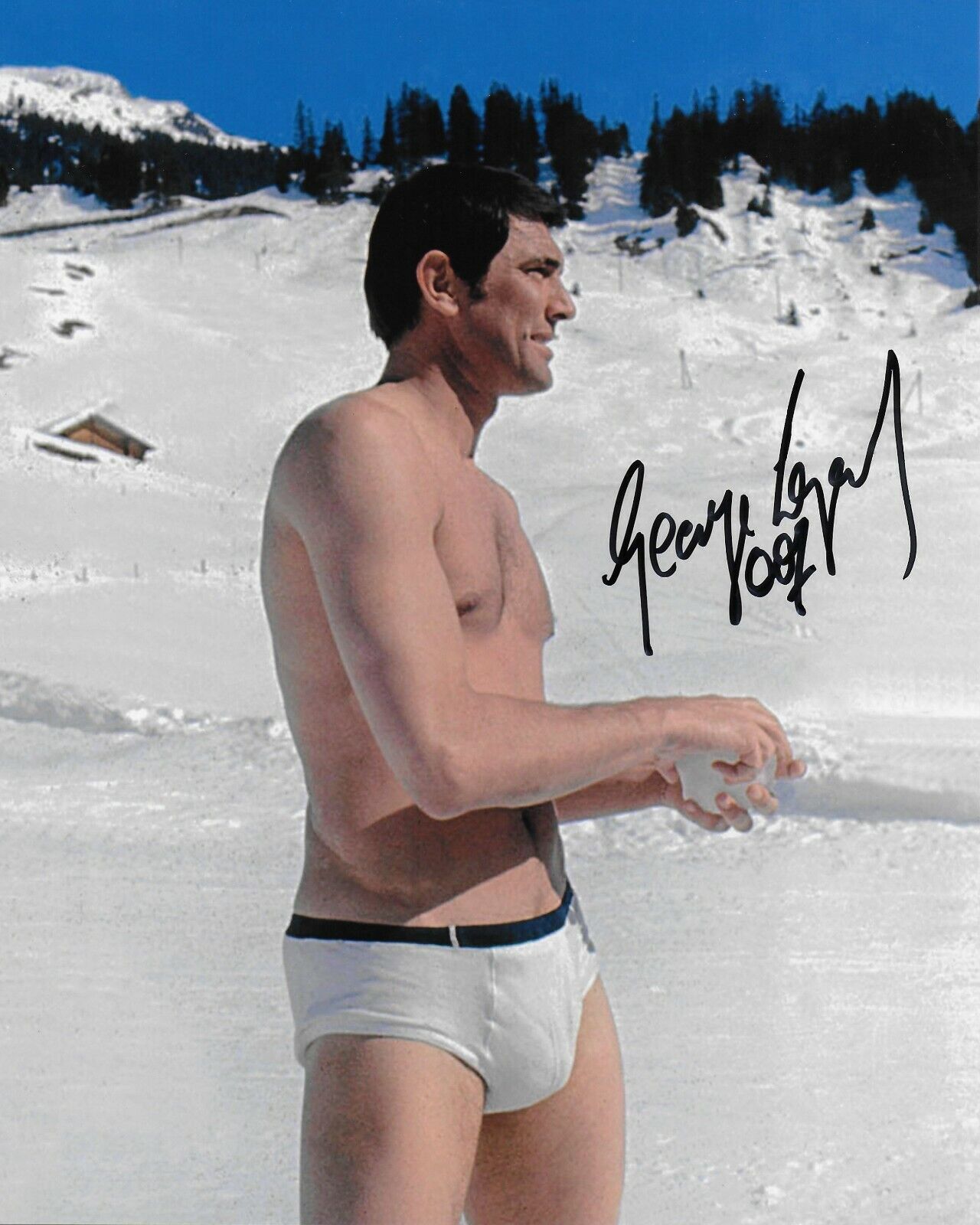 George Lazenby James Bond 007 Original Autographed 8X10 Photo Poster painting #38 signed @HShow