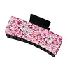 Fleurs roses bricolage, pinces &agrave; griffes en diamant pour adultes d&eacute;butants, pinces &agrave; cheveux western antid&eacute;rapantes pour femmes, accessoires pour bijoux longue et courte