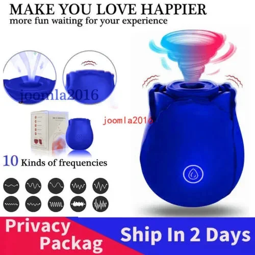 pornhint Pornhint Blue Rose Sucker Vibrator Clit Suction Pump G-spot Massager Sex Toys for Women