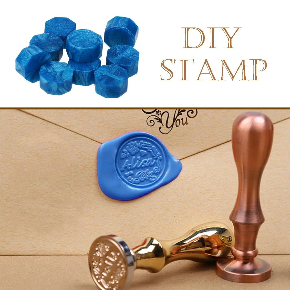 100pcs/Lot Retro Octagon Sealing Wax Beads Stamping Envelope Decor Wax Seal
