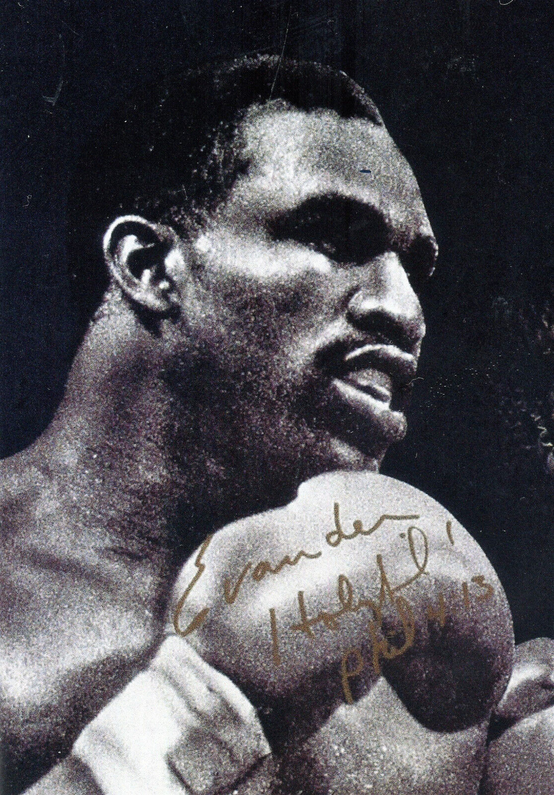 EVANDER HOLYFIELD Signed Photo Poster paintinggraph WORLD HEAVYWEIGHT BOXING CHAMPION - preprint