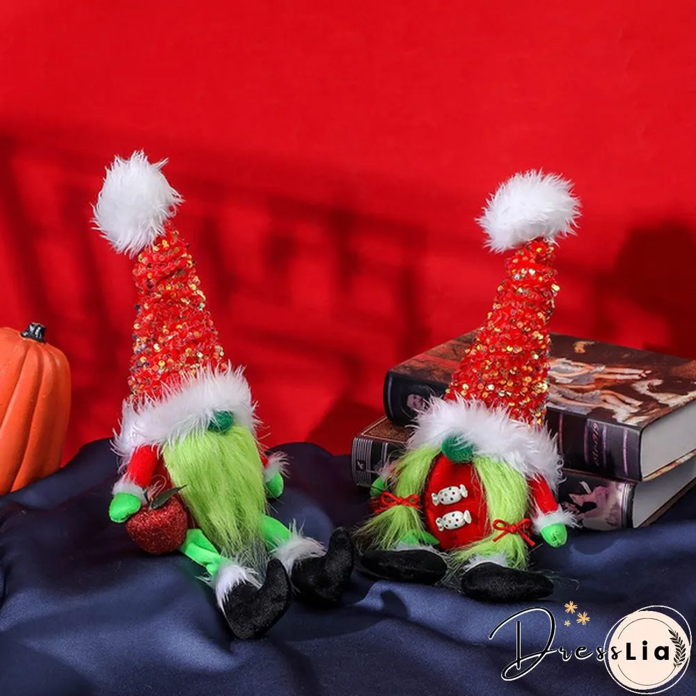 1Pcs Thanksgiving Christmas Dwarf Decoration Faceless Doll Gnomes Plush Elf Toy Gift
